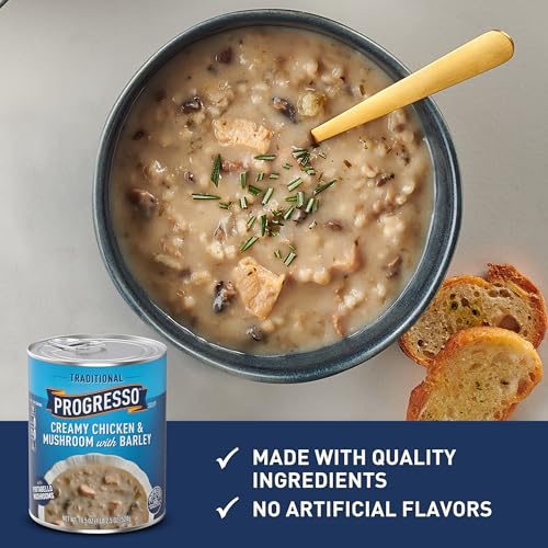 Image of Progresso Traditional Creamy Chicken & Mushroom with Barley Soup, 18.5 oz