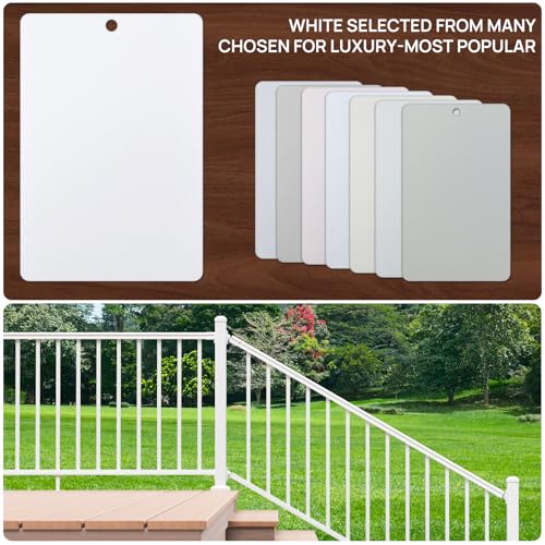 Image of Egadis 3 Pack 36 in. H x 6 ft. W Porch and Deck Railing Kit, Aluminum Railling Kit, White Outdoor Textured Powder-Coat Finish Rail Modular System for Decks, Porches & Balconies (3 Post, 3 Panel)