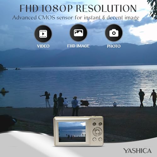 Cámara digital Yashica DigiPix 44MP Full HD plateada miniatura 5