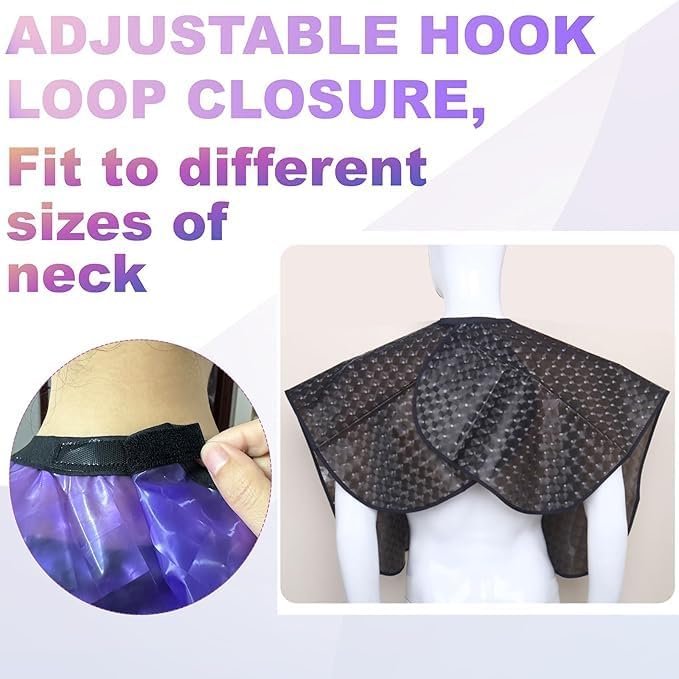 Waterproof Post Surgery Shower Cape Cover – Mastectomy, Chest, Shoulder Surgery Protection with Drain Pockets