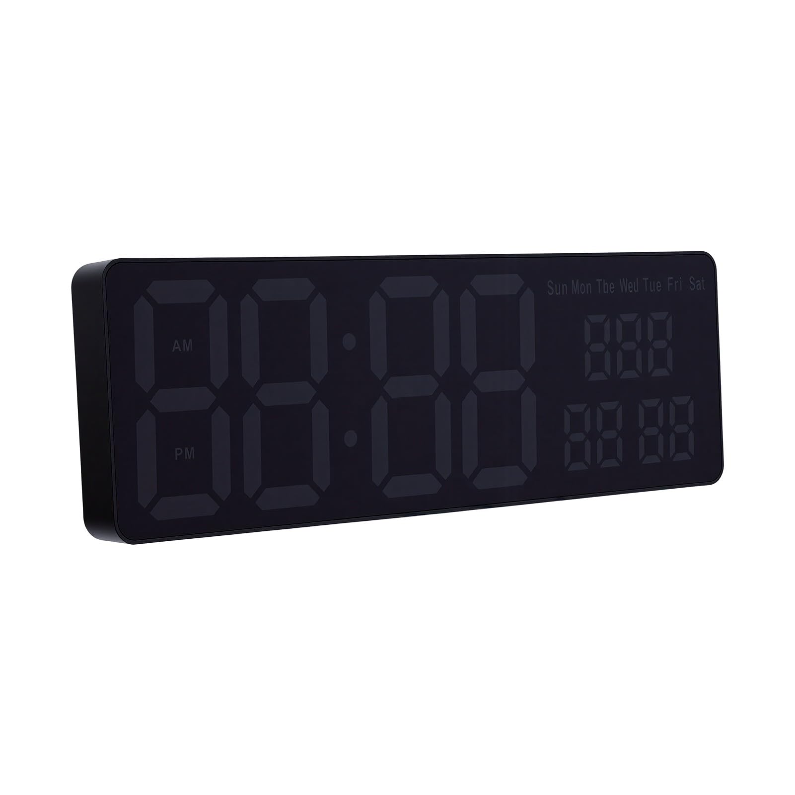 Zunate Orologio da Parete Digitale a LED con Calendario, Display della Temperatura, Backup Intelligente della Memoria, Timer 12/24 Ore, Conto Alla Rovescia, Cronometro, luminosità Regolabile,