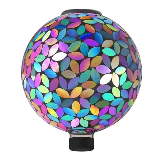 Alpine Corporation GRS122A-SLR Gazing Globe, 10" L x 10" W x 12" H with Stand: 17" H, Purple