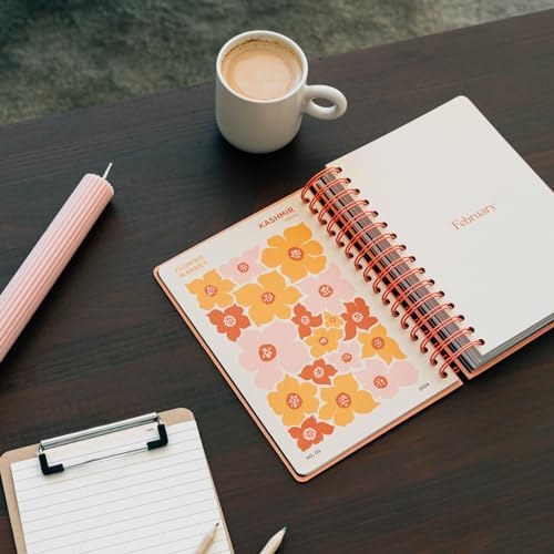 Kokonote Flower Market Muse A5 2024 Day To Page Diary | January 2024 - December 2024 | 2024 Weekly Planner | A5 Planner With Stickers & Pocket | 2024 Diary