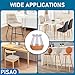 PISAO 24 Pcs Chair Leg Floor Protectors, Silicone Chair Leg Protectors Caps Covers for Hardwood Floors, Furniture Pads Sliders with Wrapped Felt Bottom Medium (Fit:0.76