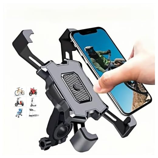 Supporto Telefono Bicicletta Supporto Telefono Motociclo Mtb Bici Moto Manubrio Holder Supporto Porta Cellulare 360° Ruotabile Smartphone Universale per iPhone Samsung Galaxy Huawei Xiaomi Oppo Ecc