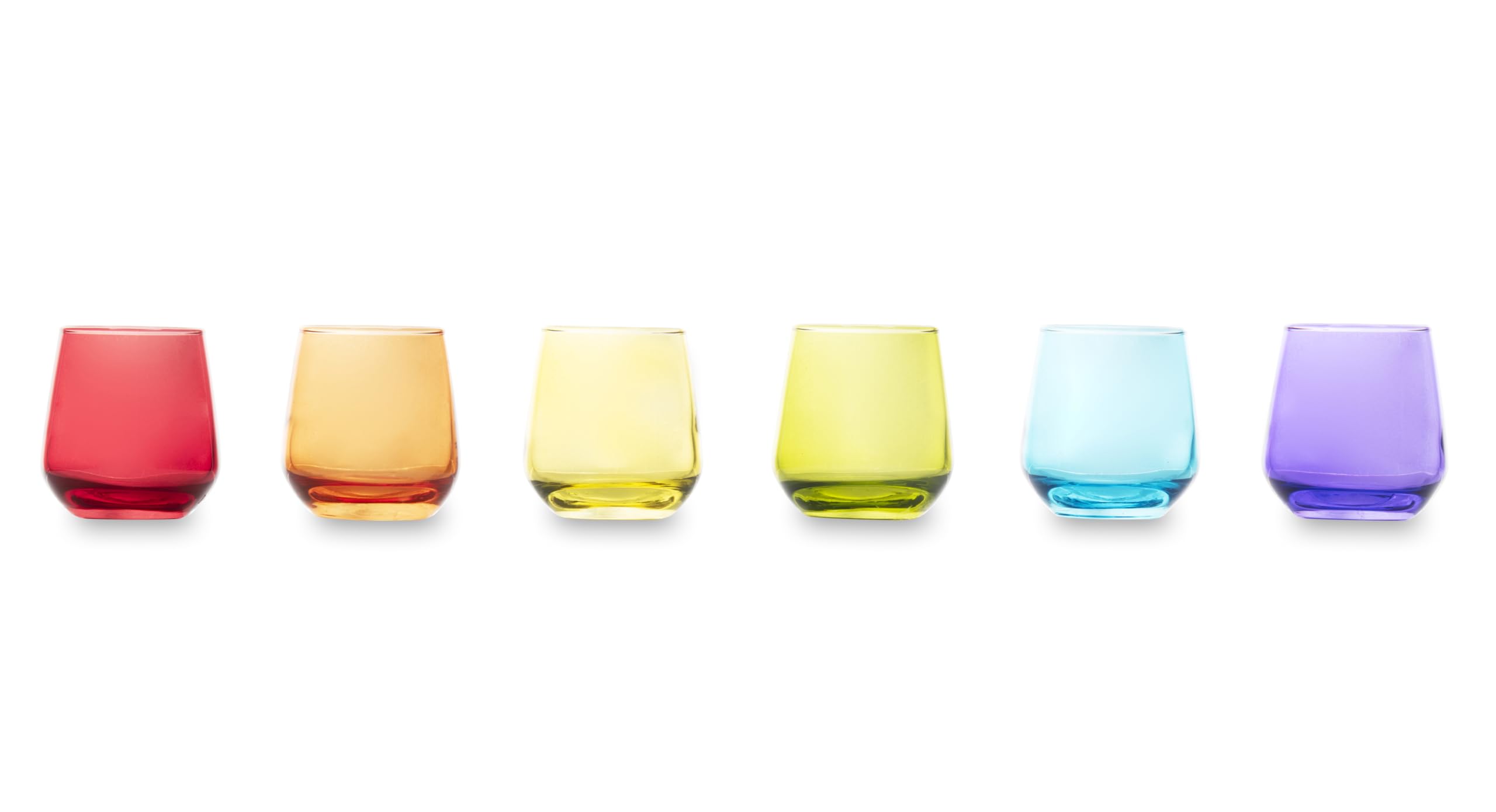 Excelsa Lima - Juego de 6 vasos de licor o café, cristal, capacidad 95 ml, multicolor