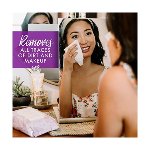 Beautyfrizz-Lavender-Face-Cleansing-Wipes-120-pcs-Gentle-Makeup-Remover-Wipes-for-Face-and-Neck-Facial-Wipes-with-Aloe-Vera-Retinol-Castor-Oil-and-Vitamin-E-Stay-Fresh-with-Lavender-Wipes BeautyFrizz Lavender Face Cleansing Wipes - 120 pcs - Gentle Makeup Remover Wipes for Face and Neck - Facial Wipes with Aloe, Retinol, Castor and Vitamin E - Enjoy these Lavender Face Wipes
