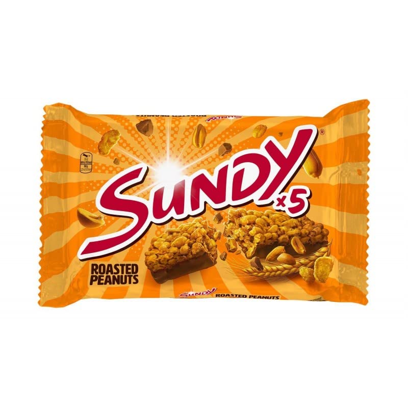 SUNDY - Barres Salty Peanuts 180G - Délicieuses confiseries de chocolat au goût salé - Snack sucré et salé de qualité – Idéal pour une pause gourmande - Lot De 3