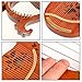INKNOTE Lyre Harp Mahogany with Tuning Wrench and 16 Pcs Metal Spare String Set Manual Picks Black Gig Bag for Instrument Kids Adult Professional Beginner Music Lovers Gift
