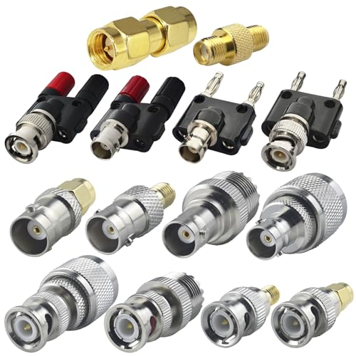 Adaptateur BNC mâle femelle SMA double fiche banane pour antenne Wi-Fi SDR