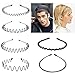 Produktbild Sporgo Metall Haarband,6 Stück Schwarz Welle Metall Stirnband,Damen Herren Rutschfestes Elastisches Stirnband Haarbänder Haarreifen Haarschmuck Stirnband Zubehör für Outdoor Sports Yoga