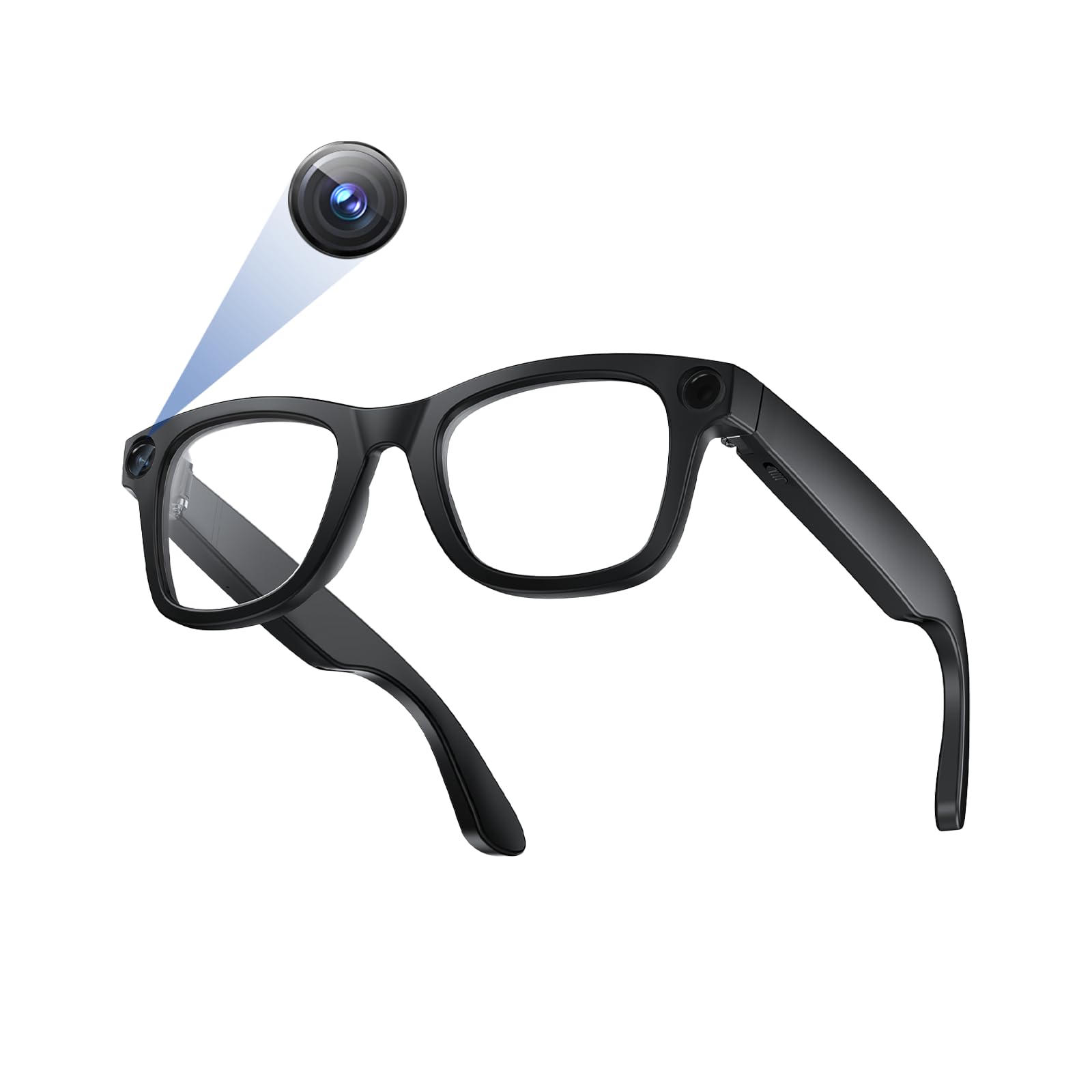 AI Smart Glasses with 1080P HD Camera AI Real-Time Translation Bluetooth Audio Smart Glasses with Camera Hands-Free Video