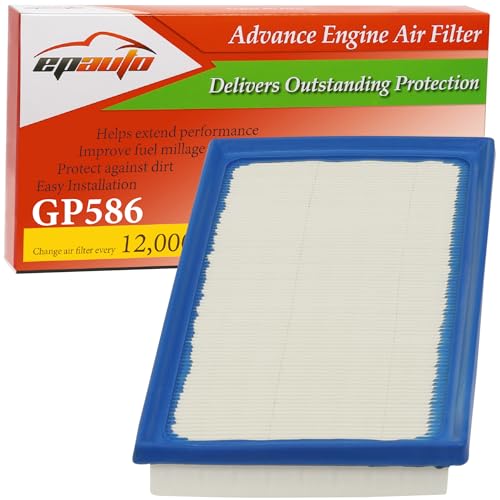 EPAuto GP586 (XA10586) Engine Air Filter, Replacement for Toyota Camry, Corolla, RAV4, Avalon, Highlander, Sienna, Venza, C-HR, Subaru BRZ, Lexus ES300h, UX200, NX350h, NX450h+, RX350h (2017-2025)