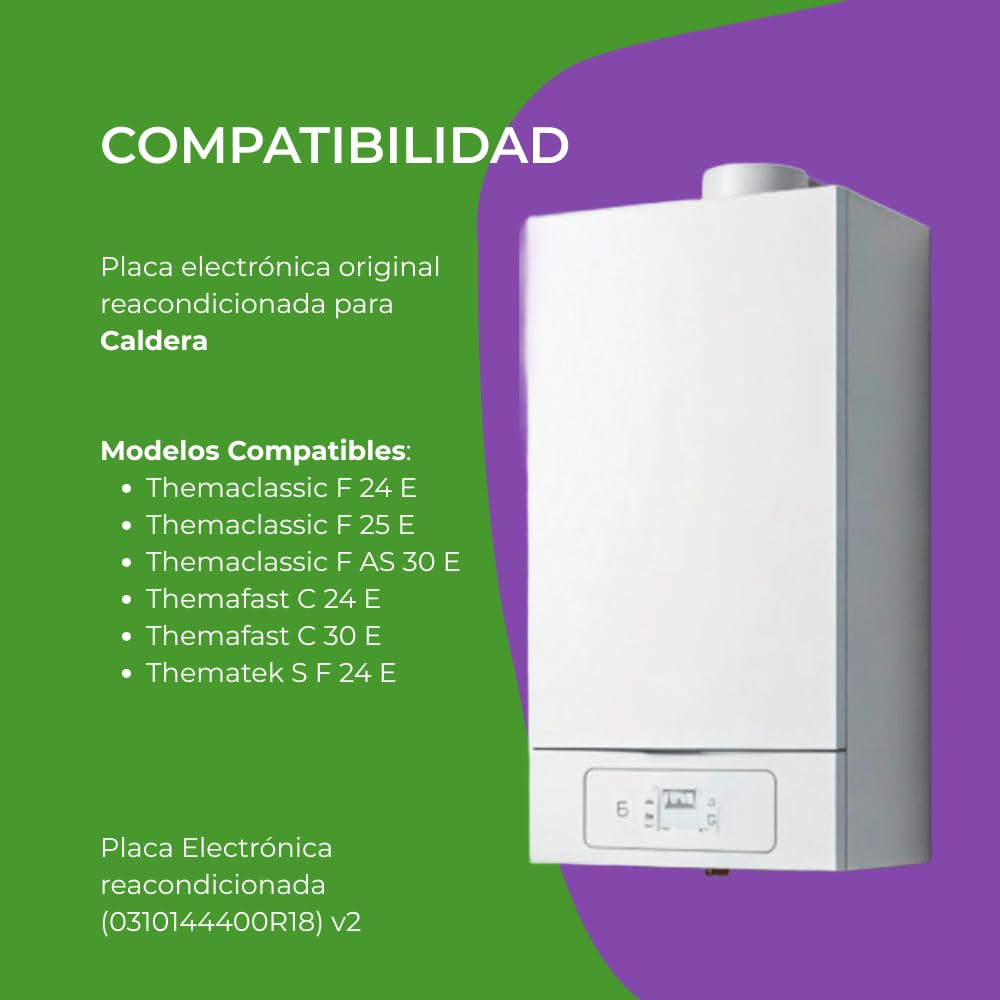 Placa Electrónica Original para Caldera 0310144400R18 V2 - Modelo 3 Relés Disposición 2+1 - Compatible Varios Modelos - Pieza Repuesto Reacondicionada - Garantía 1 Año