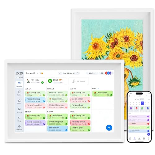 Calendrier numérique de 25,7 cm pour organiser les repas et la cuisine familiale