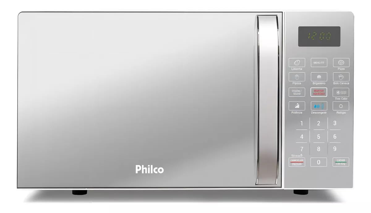 Micro-ondas Philco 20L, 1100W, Branco Espelhado 220V