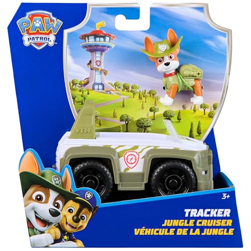 Paw Patrol - Pat Patrouille - Véhicule Figurine Tracker - Voiture Figurine À Collectionner - Pat Patrouille Véhicule - Plastique Recyclé - Voiture Enfant - Jouet Enfant 3 Ans Et +