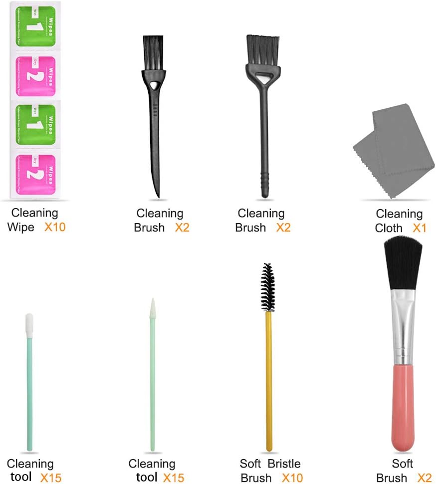 57 Pcs Professional Cleaning Kit,Sonku Cleaner Tool Set for Cameras/Cell Phones/Headphones/Keyboards