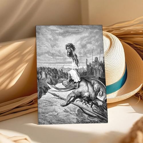 Toile David Slays Goliath Gustave Doré - Impression Fine Art de Haute Qualité - 3