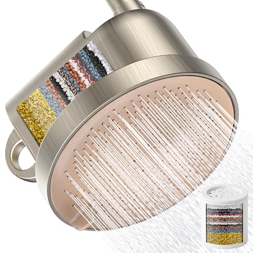 6" MakeFit NSF Certified 5-Setting High Pressure Filtered Shower Head for Hard Water - image 1