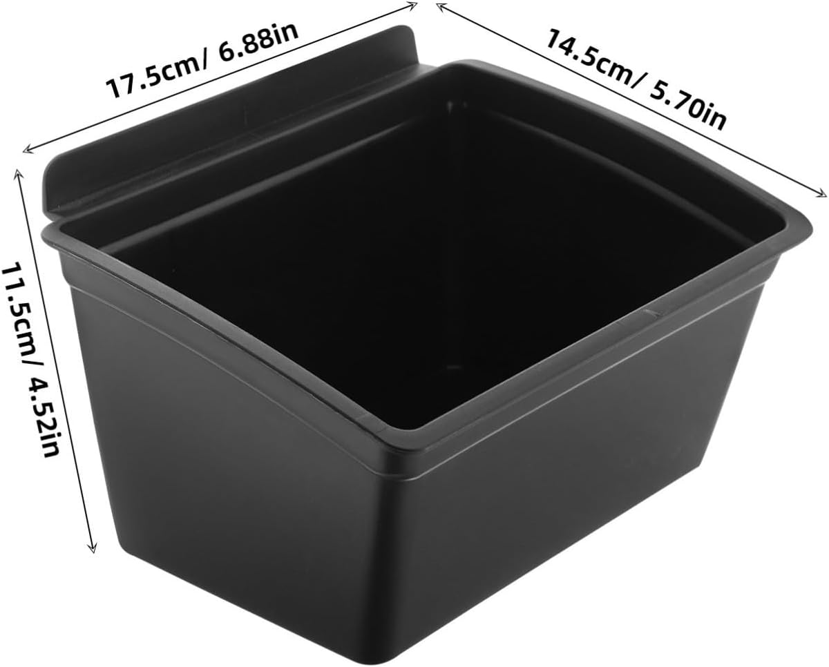 Wall-mounted Plastic Slatwall Storage Bin, Compact Dark Tool Organizer for Garage and Workshop, Heavy-duty Plastic Container for Workshop Tool Storage and Garage Accessories