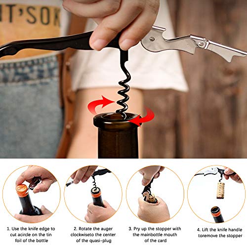 image for ICEKO KN Heavy Duty Kitchen Scissors &Corkscrew Set,Food-Grade Stainle