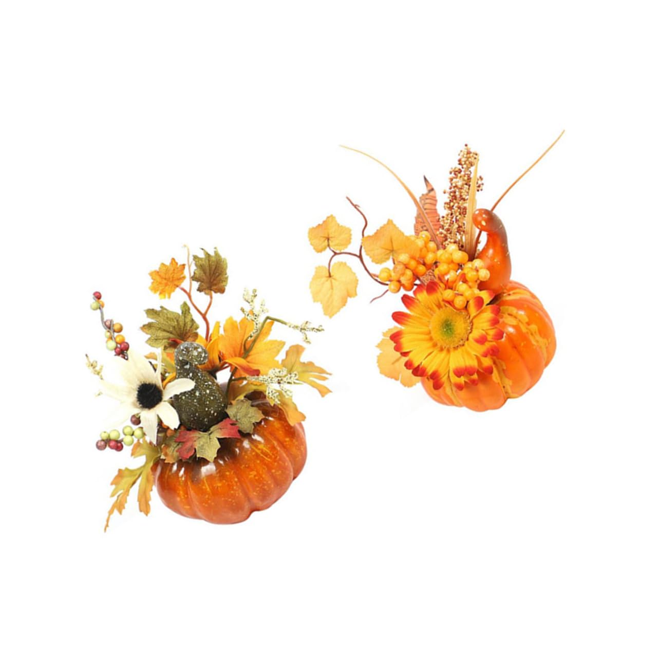 Cabilock 3 Sets Realistische Simulation Kürbis Ahornblatt- Pflegeleichte Herbst-heimdekoration Für Halloween Kein Beschneiden Erforderlich 2 Stück X 3