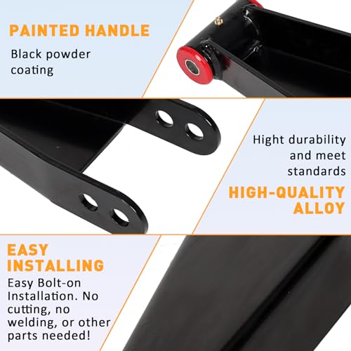 ECOTRIC 2"-3" Lowering Drop Shackles Rear Compatible With 2004-2014 Ford F150 F-150 Rear leveling shackles Adjustable 2" to 3" Leveling kit 2wd Black by ECOTRIC - Image 4