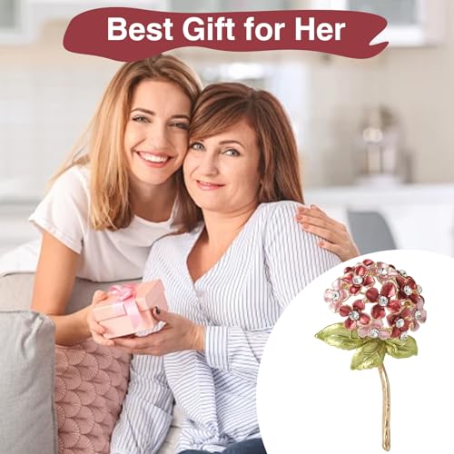 Image of Rhinestone Flower Brooch 18K Gold Plated Flower Floral Brooch Elegant Pearl Lapel Pin Costume Jewelry Thanksgiving Day Birthday Wedding Gifts for Mom Wife