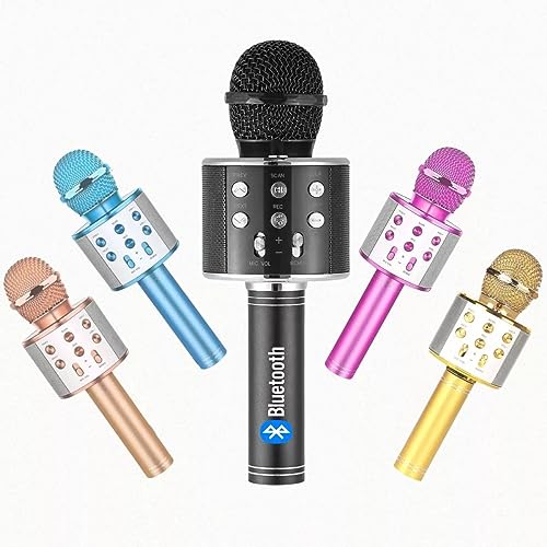Microfone De Karaokê Bluetooth Sem Fio Recarregável Para Crianças E Adultos, Microfone De Canto Com