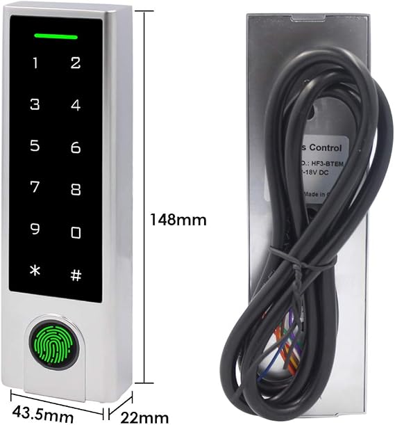 WiFi 125Khz EM Card ,Fingerprint Access Controller,IP67 Waterproof, Access Control Keypad ,Door Lock Opener,Backlight Work with Tuya Mobile APP,1000 User (Fingerprint Version)