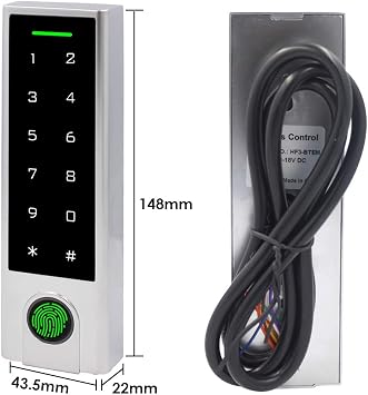 WiFi 125Khz EM Card ,Fingerprint Access Controller,IP67 Waterproof, Access Control Keypad ,Door Lock Opener,Backlight Work with Tuya Mobile APP,1000 User (Fingerprint Version)