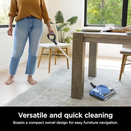 Image of Shark Rechargeable Floor Sweeper,Motorized Brushroll,Compact Swivel Design,Easy-Empty Dust Cup,10 inch Cleaning Path,Powerful Debris,Dust&Pet Hair Pickup,for All Floor Types,Blue,V2700Z,Medium (Pack of 2)
