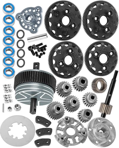 RCYouHott RC Upgrades Part Transmission Gears Spur Gear(48-Pitch) 76T 83T 86T 90T Spur Gear with 17T/19T/21T/23T/25T/27T Pinions Gear for 1/10 Slash/Rustler/Stampede/Bandit 2wd VXL,Titanium