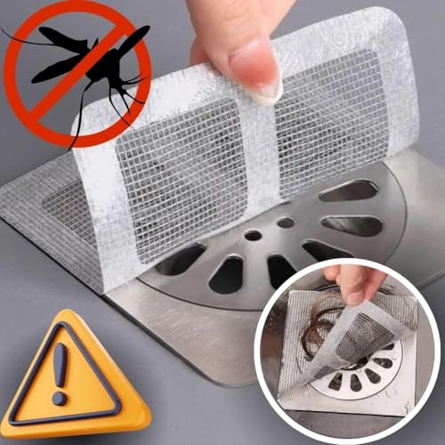 KIT - Tela Protetora Filtro Adesivo quadrado 10cm X 10cm Para Ralo Banheiro Cozinha Quintal Coletor