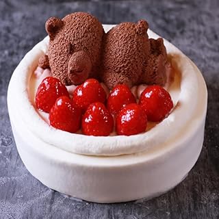 morin ケーキ 苺ショートケーキ 5号 (4人～6人分)【 いちご ショートケーキ くま 直径約12cm】可愛い くま クマ ケーキ 人気 苺 イチゴショート ケーキ ギフト プレゼント 誕生日 バレンタイン 内祝い【お届け日指定可】