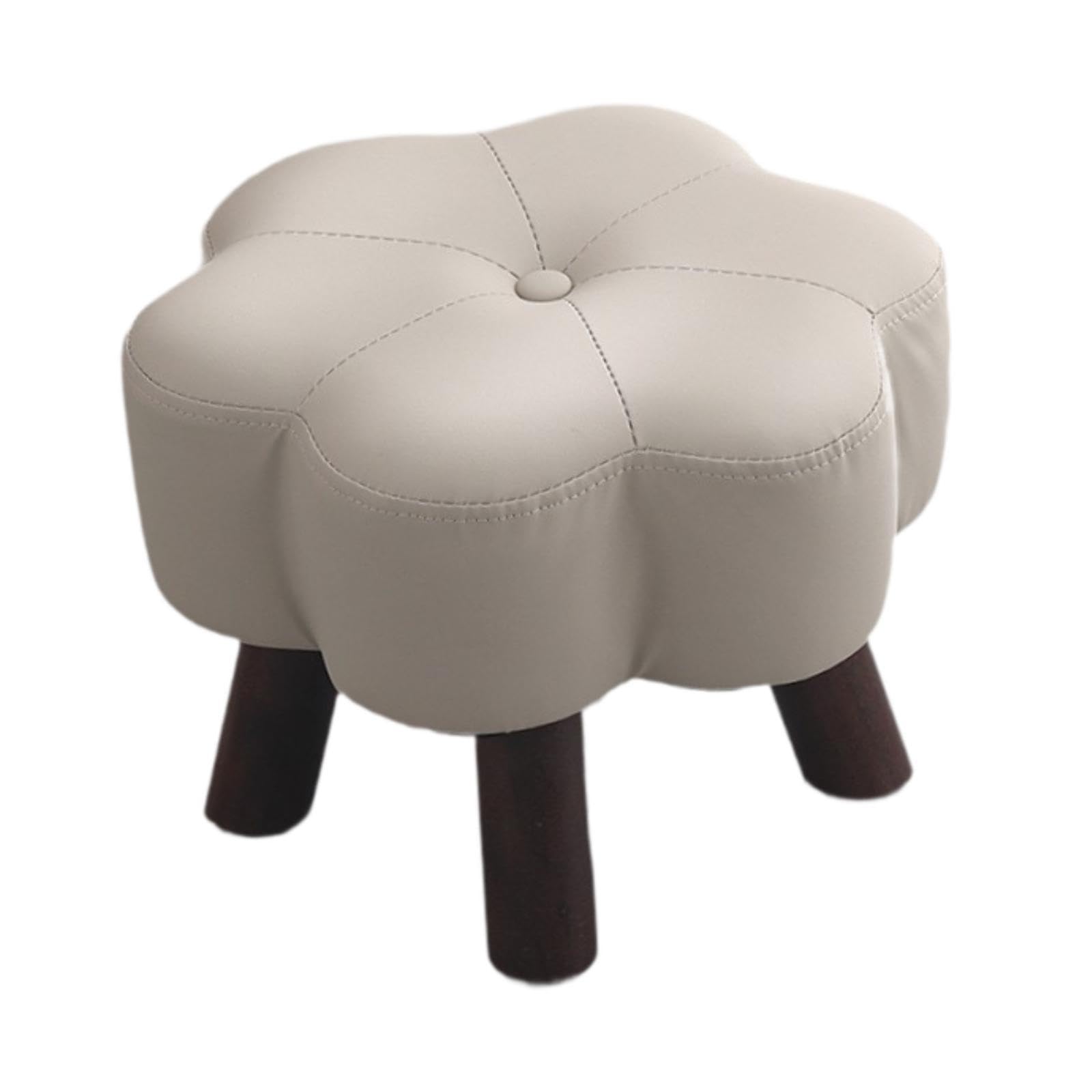 Pouf pétale gris pour coin coiffeuse et dressing chic de chambre