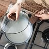 SENSARTE Nonstick Sauce Pan with Double Spout, 3.0 Quarts Swiss Granite Coating Sauce Pot with Lid Medium Kitchen Cooking Pot, Induction Comptable Saucepan, Free of Intentionally Added PFOA #5