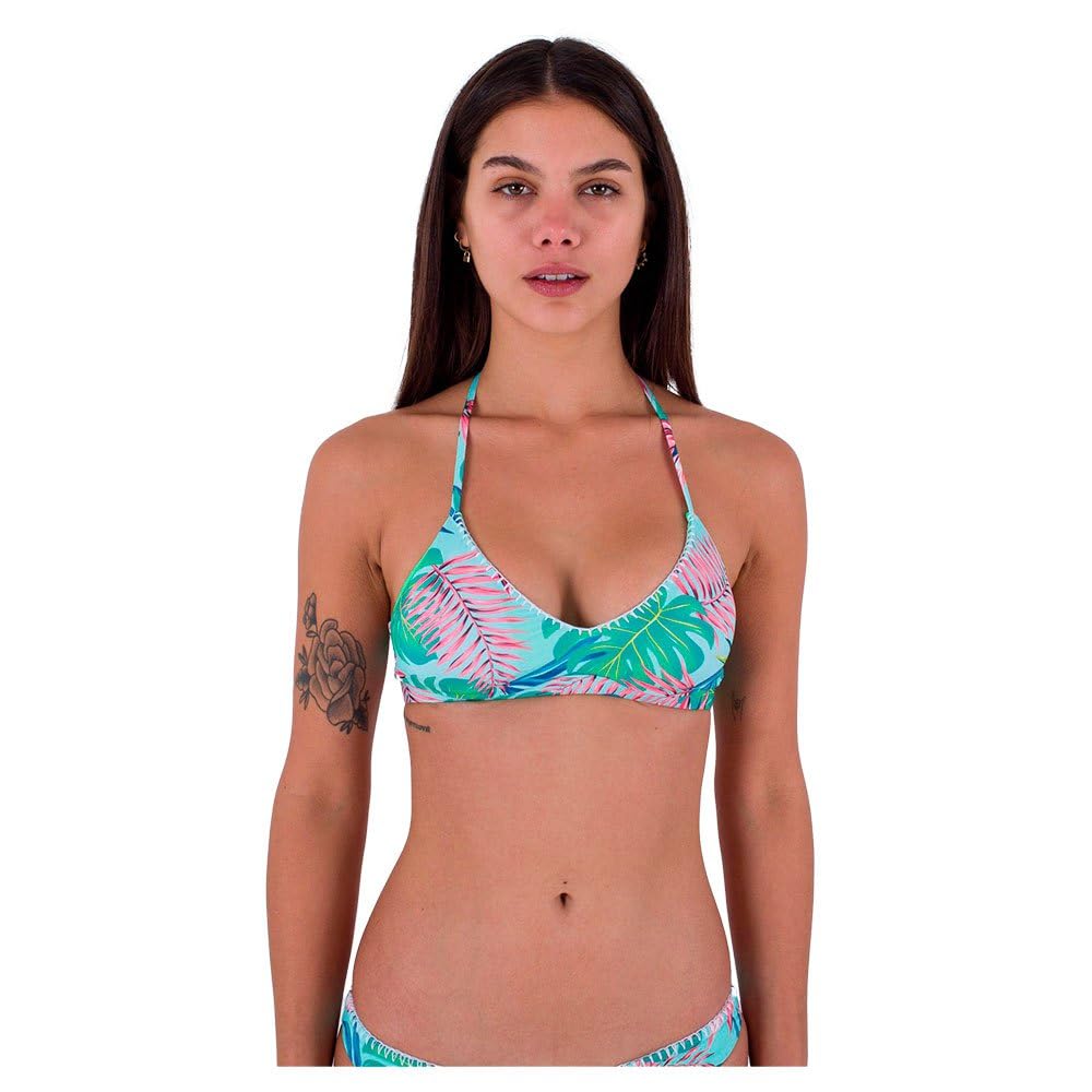 Hurley Women's Java Tropical Adjustable Bikini Top, Tide Pool, XS