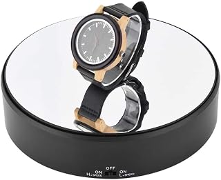 Drehteller Elektrisch, Drehscheibe Elektrisch, Elektrischer Drehteller für Fotografie, Lager 1kg, Drehscheibe Tisch zur Präsentation von Schmuck, Uhren, Digitalen Produkten, 18 cm (Schwarz)