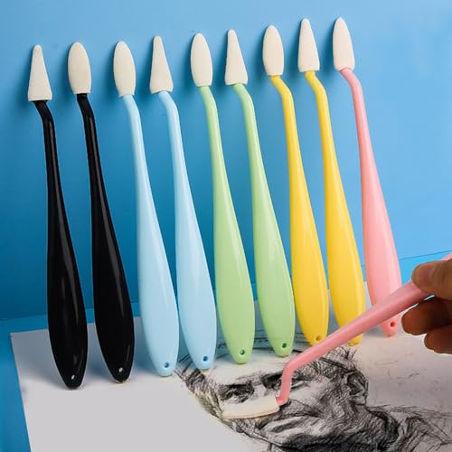 4 peças de liquidificadores de arte de papel, limpador de esponja apagável aparador de esboço, 2 tip