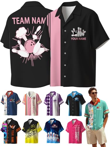 Custom Bowling Shirts Personalized Bowling Jerseys Unisex with Names Customized Bowling Team Shirt,Style 6