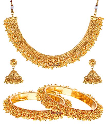 YouBella Best Valentine Gift Jewellery Valentine Collection Combo of Bangle And Neckalce Set For Girls and Women (2.6)