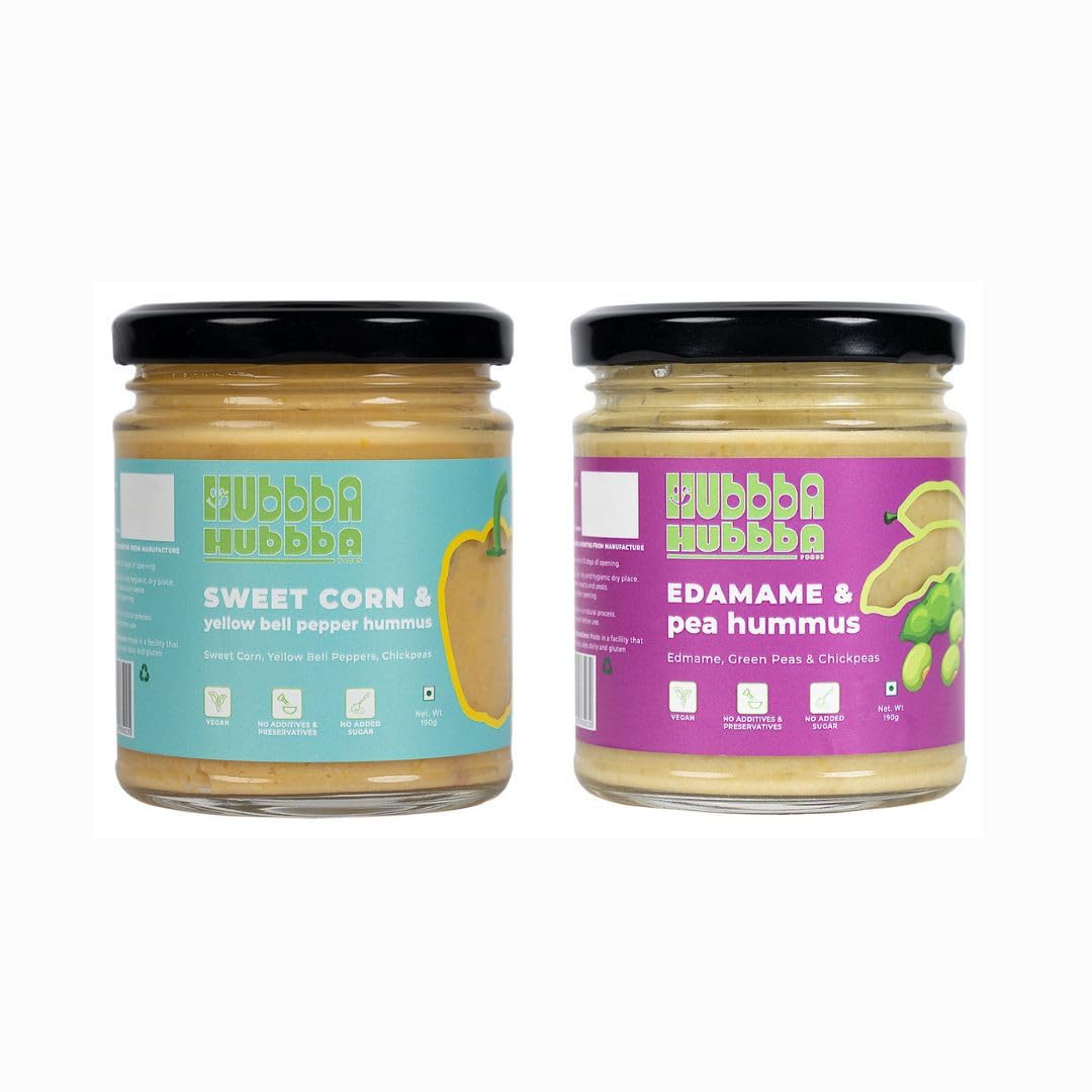 See full amazon price history chart for Hubbba Hubbba Sweet Corn Yellow Bell Pepper Hummus and Edmame and Pea Hummus | Vegan, Gluten Free, No Preservatives and Additives, No Sugar - 380 gms (Combo Pack) Hubbba Hubbba Sweet Corn Yellow Bell Pepper Hummus and Edmame and Pea Hummus | Vegan, Gluten Free, No Preservatives and Additives, No Sugar - 380 gms (Combo Pack) (B0CJ9BTPQJ) Amazon Price History, Amazon Price Tracker