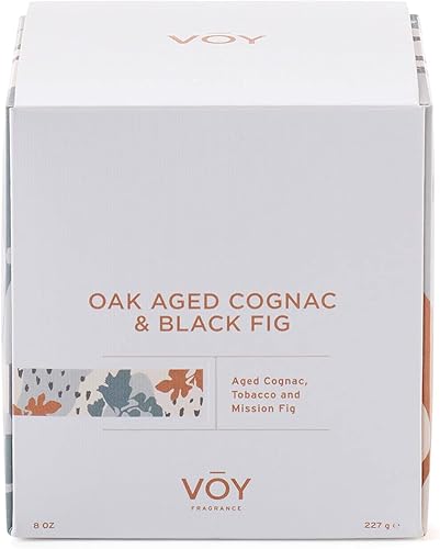 Miniatura 5 de VOY Vela perfumada, aroma a coñac envejecido de roble rico e higo negro, 55 horas de tiempo de combustión, vela de soja mezclada de primera calidad,
