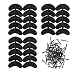 Heel Plates 30 PCS Rubber Shoes Heel Taps Tips Repair Pad Replacement Medium Size with Nails (Black)