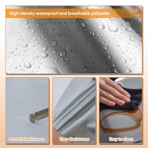 Image of NEVERLAND Sedan Car Cover Waterproof Heavy Duty All Weather Protection Snow Anti-UV Windproof Outdoor Full Car Cover Fit for Automobiles BMW /Mercedes-Benz /Honda (172-183 inch)