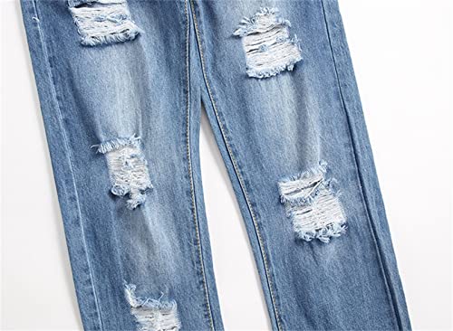 Jeans holgados para hombre con agujeros estilo biker miniatura 5