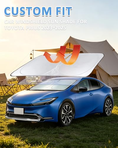 Image of Sun Shade for Toyota Prius 2023-2025 2026 Windshield Sunshade Sun Visor