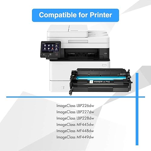 Miniatura 2 de 057 057H Cartucho de tóner negro: Cartucho de tóner compatible de repuesto para Canon 057 057H CRG-057 para impresora láser ImageCLASS MF445dw